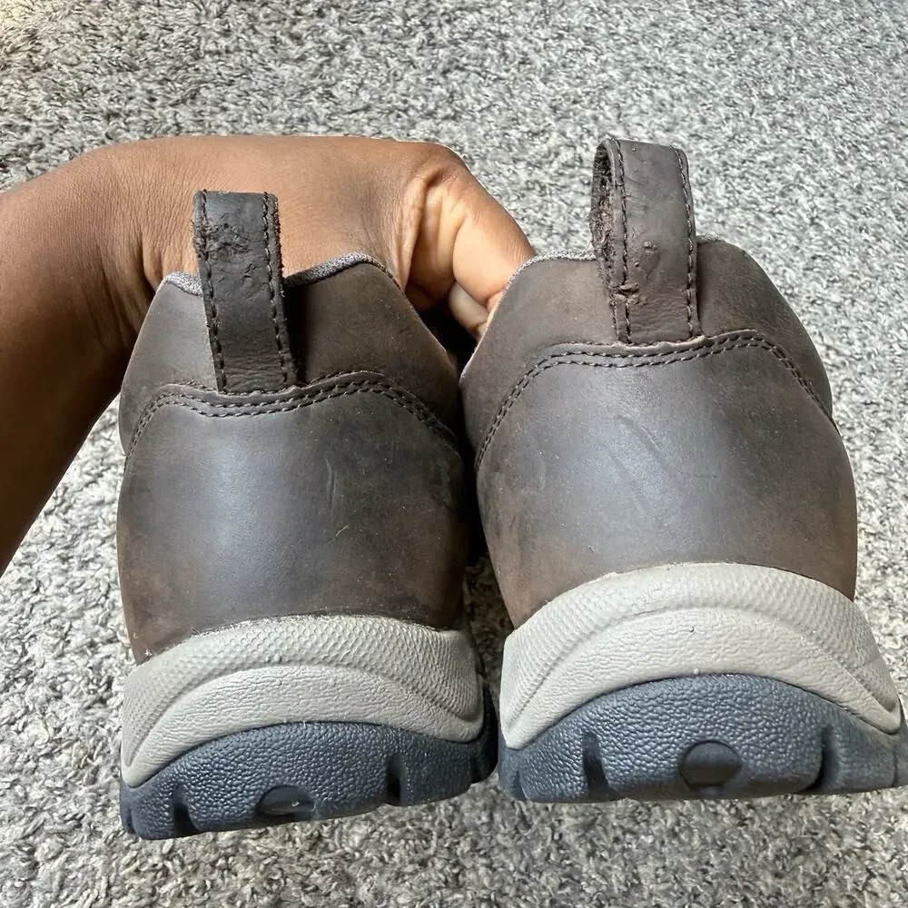 Duluth Trading Co Wild Boar 49521 Oiled Leather Mocs Dark Brown Size 13 M READ